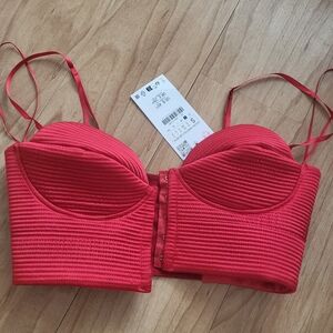 ZARA Red bustier size S